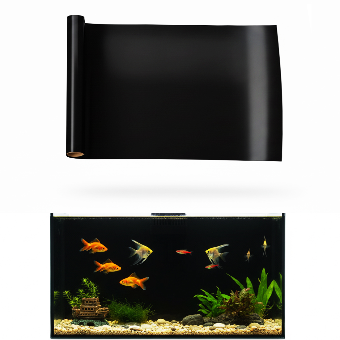 Aquarium Fish Wallpaper - خلفية حوض السمك لاصقة ثابتة باللونين