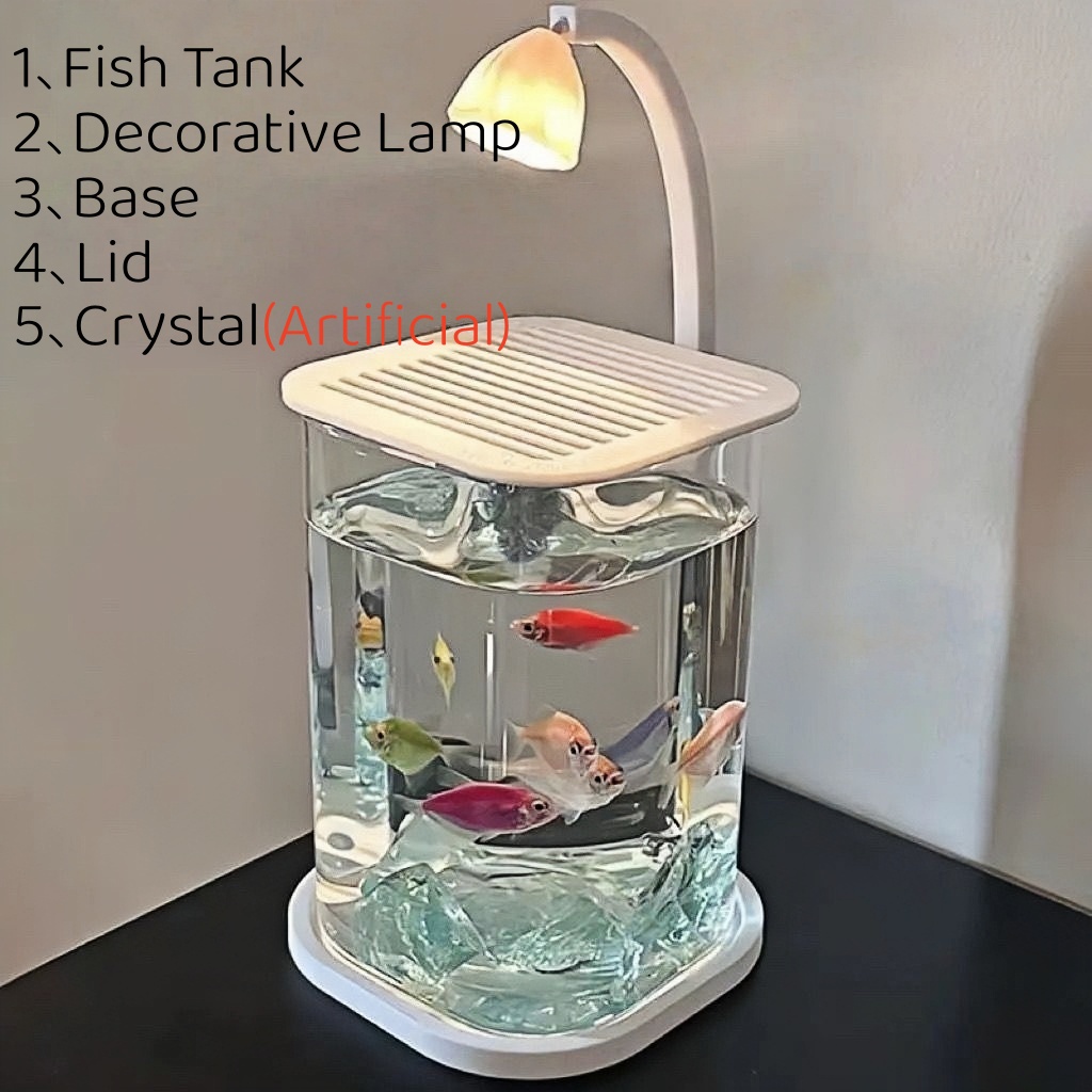حوض أسماك صغير بدون إطار مع غط - مراجعة Aquarium Fish Low Maintenance وسعره